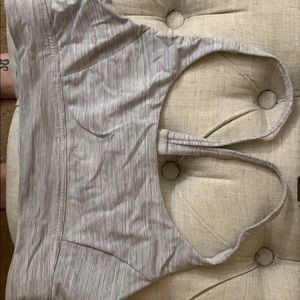 Striped lulu sports bra